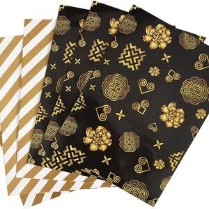 Wrapping Paper Sheets (6) and Pull Bows (3) Folded Flat